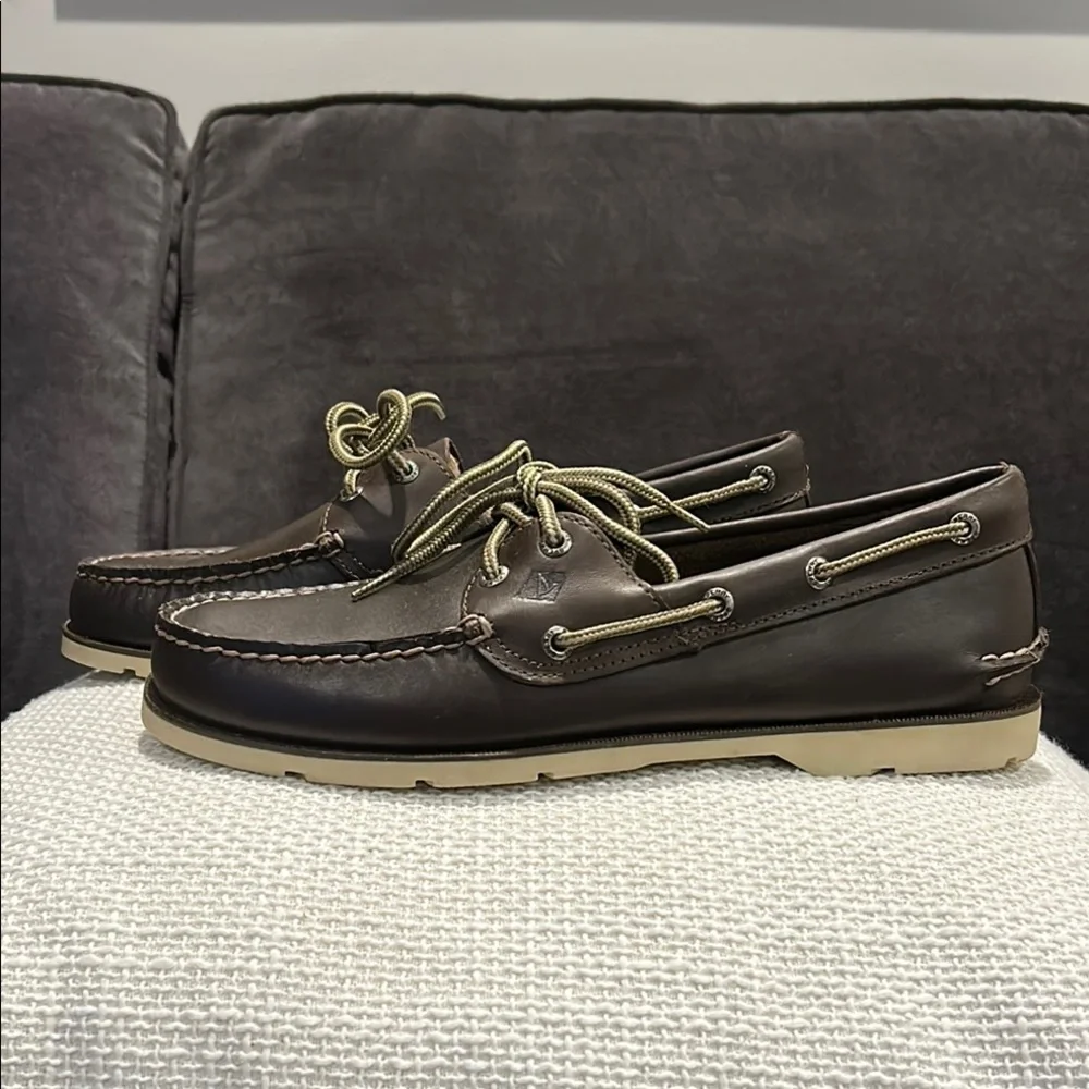 NWOT Sperry Men’s Top-Sider Brown Leather Boat Shoes Multiple Sizes
